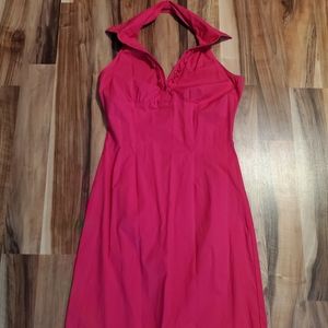 Pink halter dress